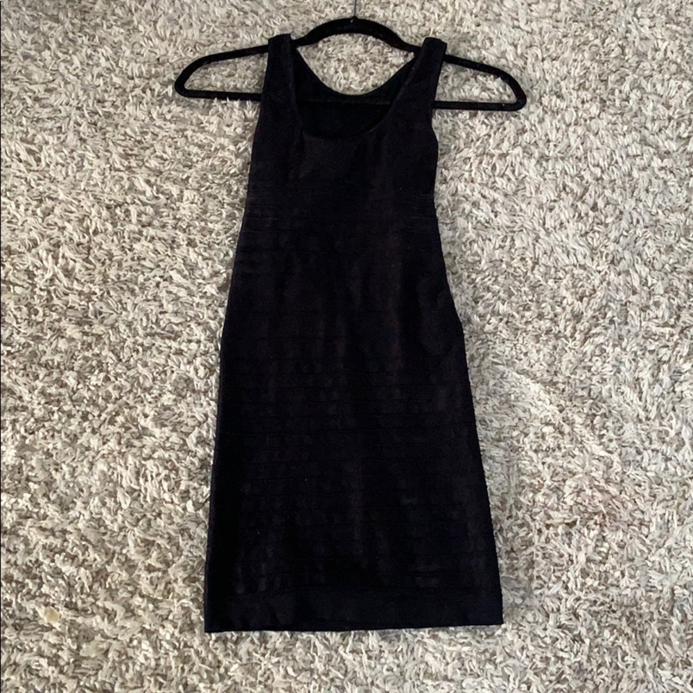 Black Bebe bodycon dress